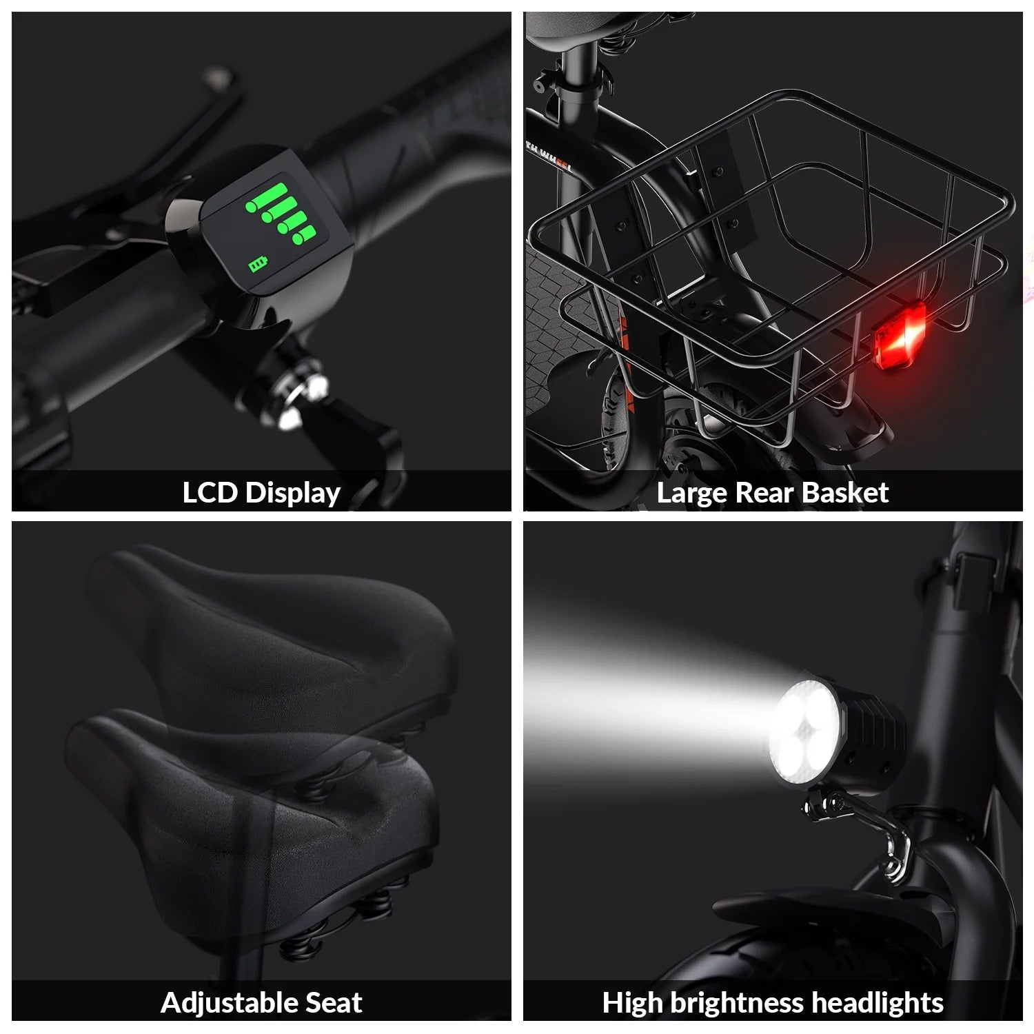 W18S 450W Motor Electric Scooter for Adults with Seat and Carry Basket, 36V 20Miles Range & 15.5Mph, 12" Foldable E Scooter for Commuting, UL 2272