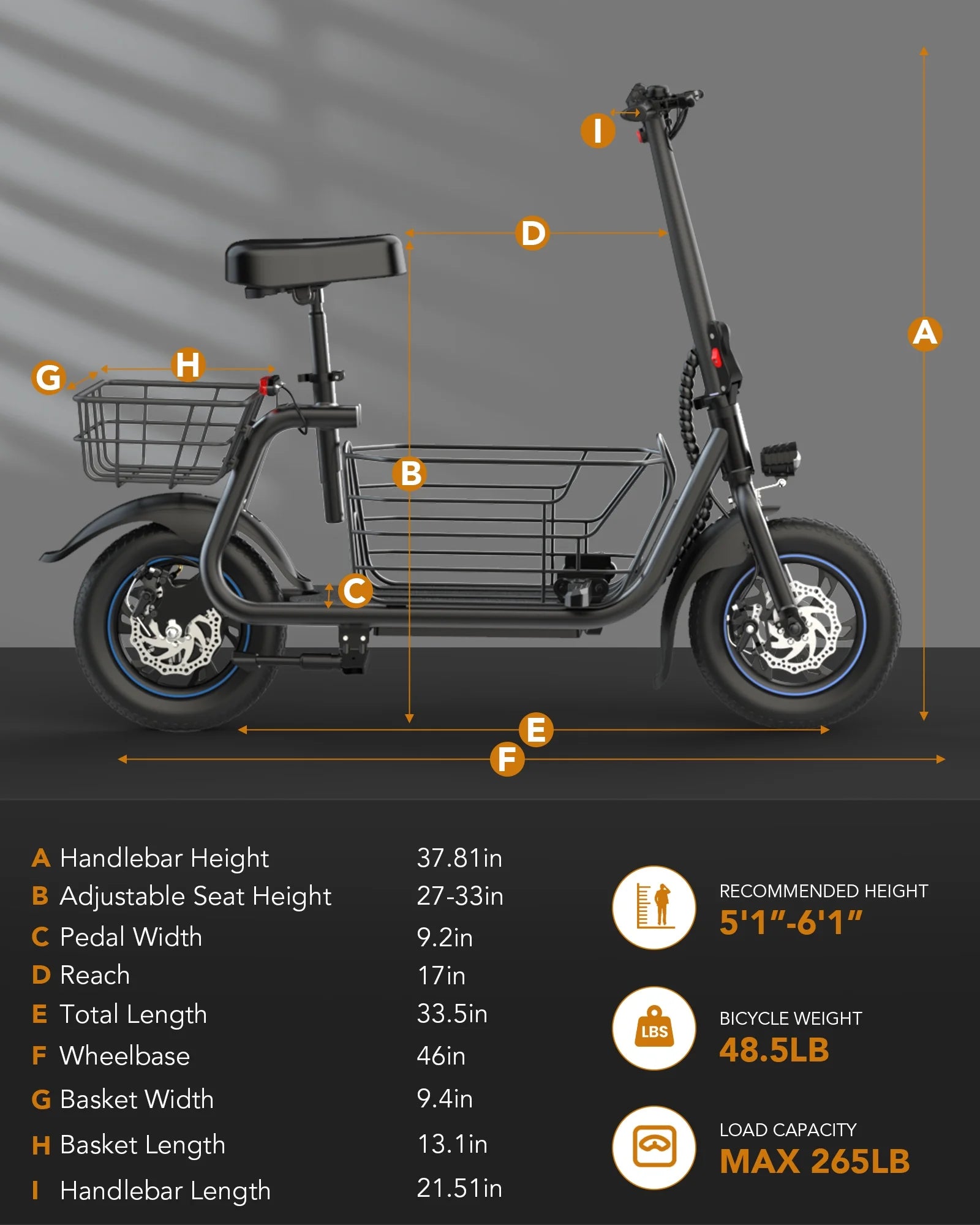 Athletgo C1S 550W 18.6MPH Speed Upto 25 Miles Electric Scooter with Seat and Baskets, Black/Red